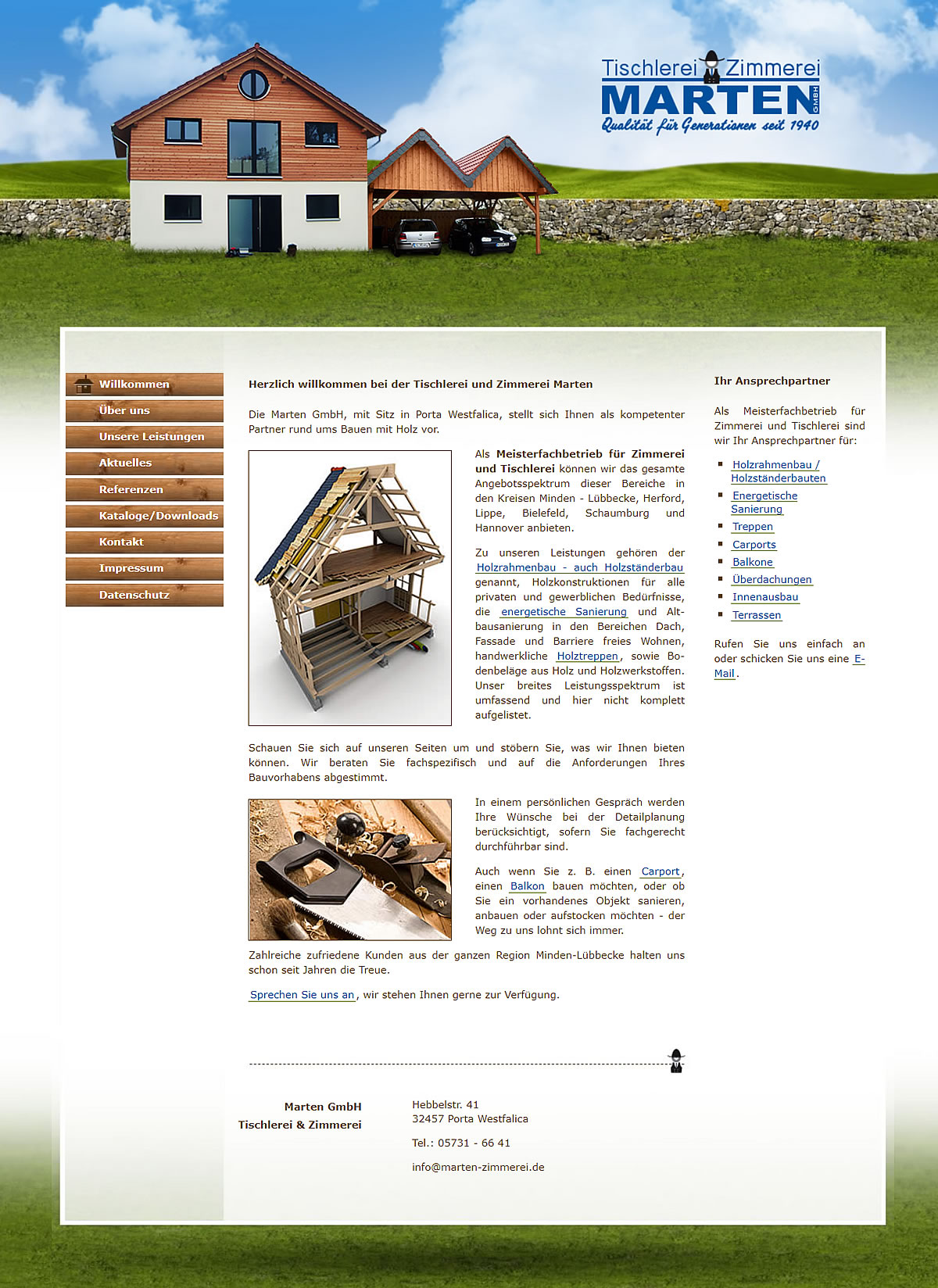 Energetische Sanierung mit Marten GmbH - Die Zimmerei aus Minden für den Ausbau-, die Sanierung Ihrer Immobilie, Neubauten in Holzrahmenbauweise.
